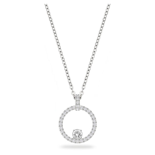 Swarovski Creativity pendant, White, Rhodium plated