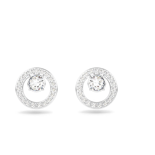 Swarovski Creativity stud earrings, White, Rhodium plated