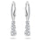 Swarovski Attract Trilogy hoop earrings, Round cut, White, Rhodium plated