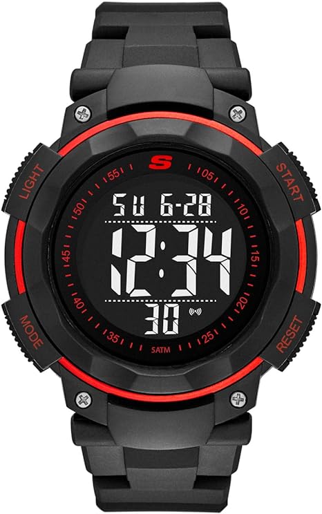 Skechers Skechers Men's Digital Black & Red SR1022 - Time After Time Watches