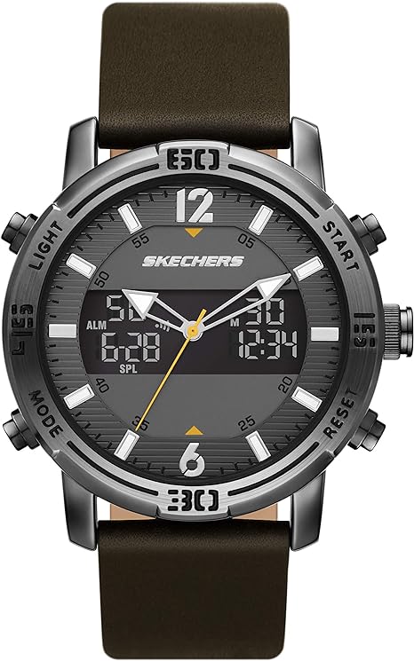 Skechers Skechers Men's Redlands Gunmetal & Leather SR5159 - Time After Time Watches
