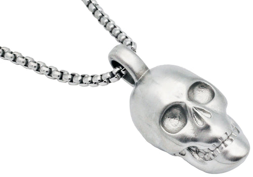 Blackjack Jewelry Blackjack Men's Skull Pendant Necklace SS BJP196W - Time After Time Watches