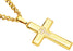Blackjack Men's Gold-Toned Cross Necklace CZ BJP48G