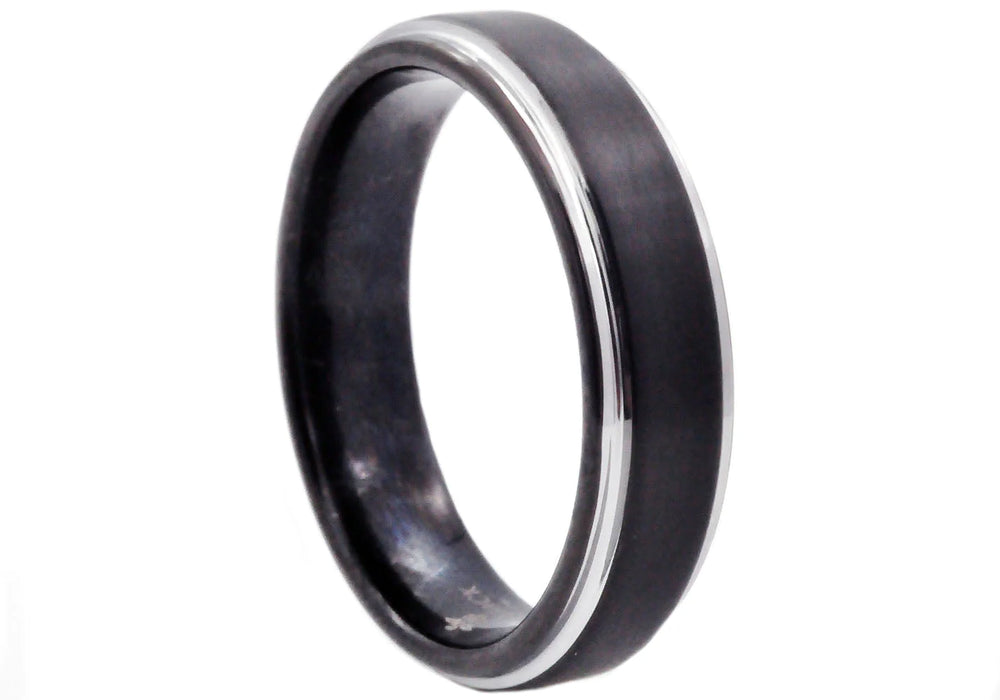 Blackjack Jewelry Blackjack Men's Black-Plated Tungsten Ring BJRT02B - Time After Time Watches