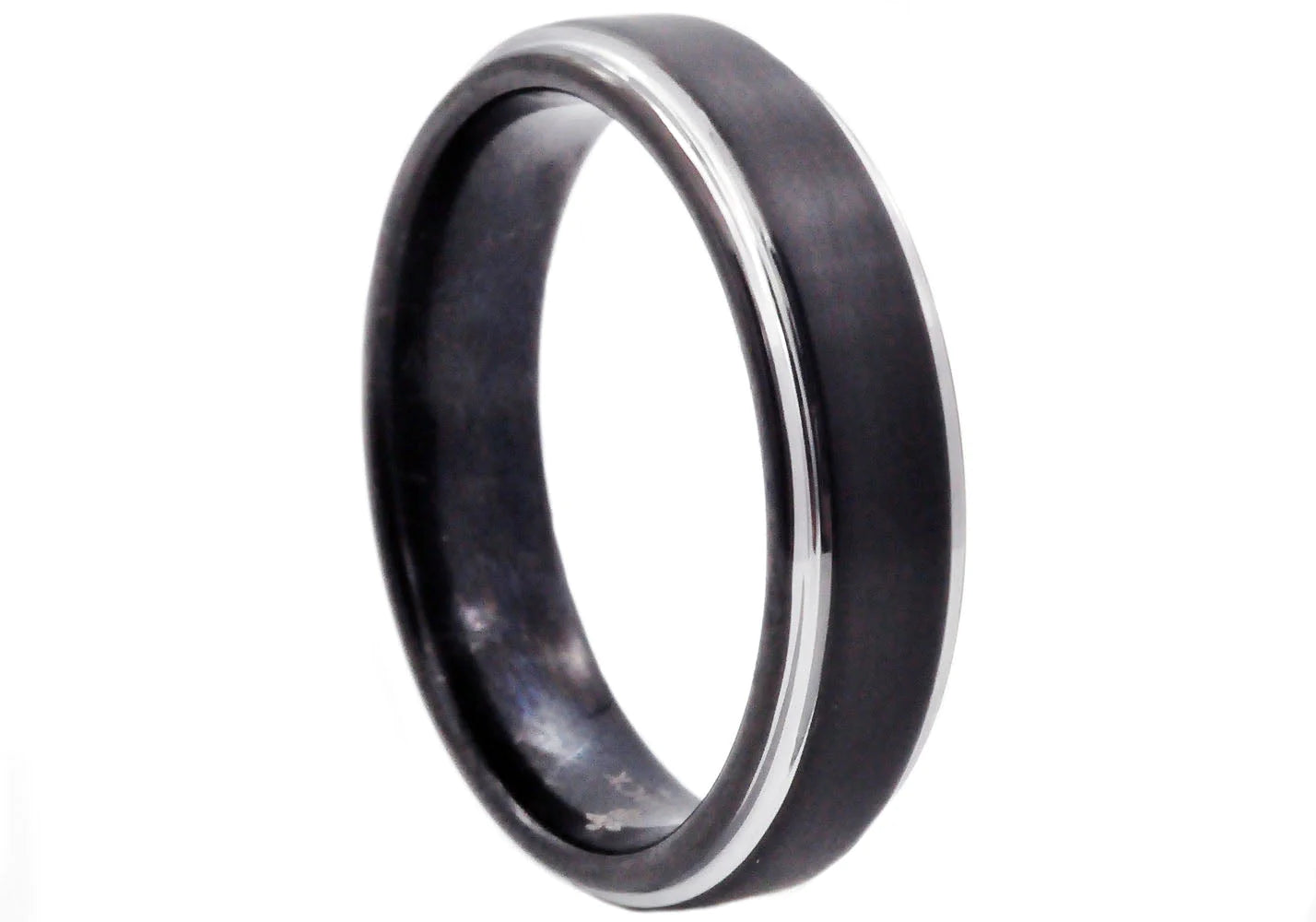 Blackjack Jewelry Blackjack Men's Black-Plated Tungsten Ring BJRT02B - Time After Time Watches