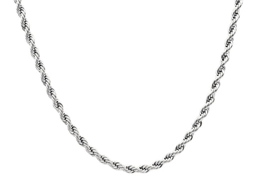 Blackjack Jewelry Blackjack Men's SS Rope Chain Necklace BJS26NW5M - Time After Time Watches