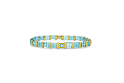 Skylar Paige Skylar Paige - Aquamarine / March - So Colorful Tila Bracelet - Time After Time Watches