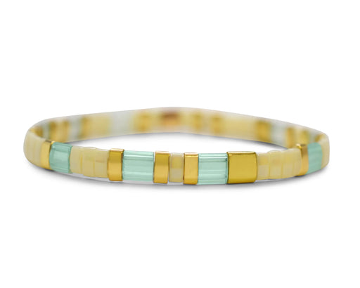Skylar Paige Skylar Paige BREATHE Morse Code Tila Beaded Bracelet - Mint To Be - Time After Time Watches