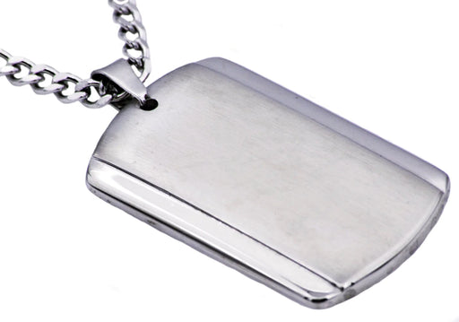Blackjack Jewelry Blackjack Men's Necklace Dog Tag SS BJP131W - Time After Time Watches