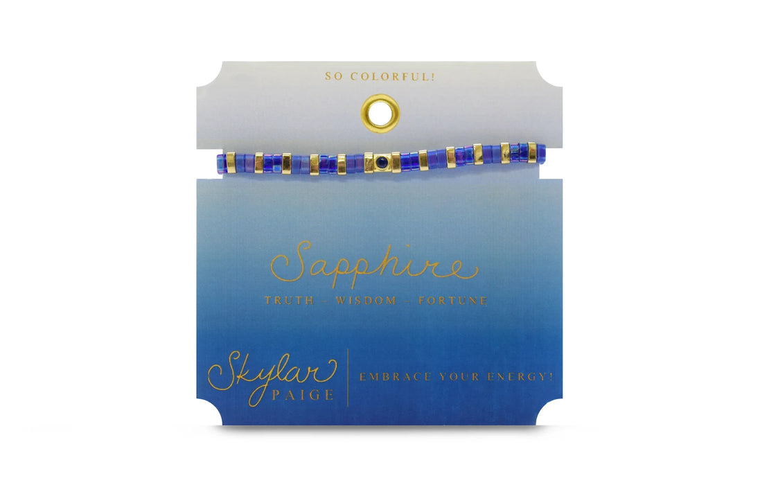 Skylar Paige Skylar Paige - Sapphire / September - So Colorful Tila Bracelet - Time After Time Watches