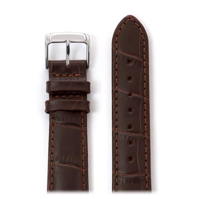 Speidel Men's Alligator Matte Leather Band in Black and Brown - Time After Time Watches