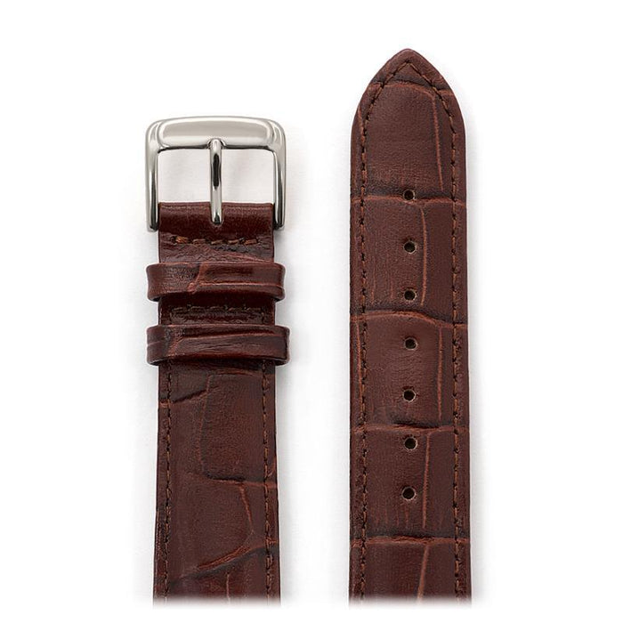 Speidel Men's Padded Alligator Grain Leather Band in Black and Brown - Time After Time Watches
