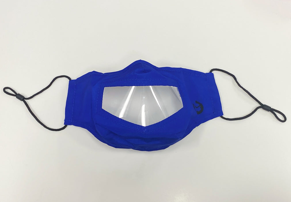 Face mask with clear window for hearing impaired