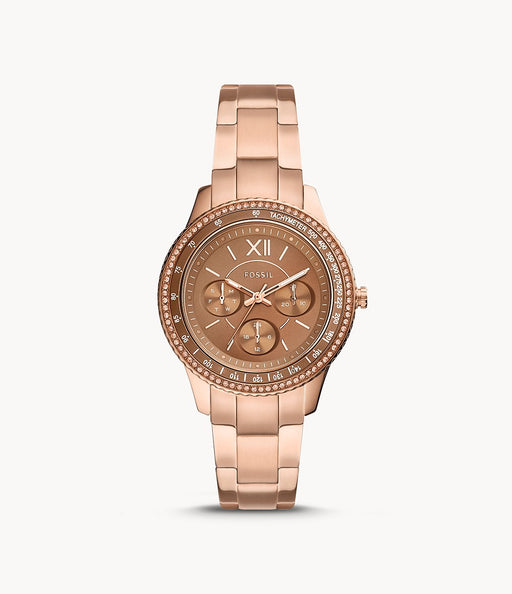 Fossil Stella Sport Multifunction Rose Gold-Tone Stainless Steel Watch - Time After Time Watches