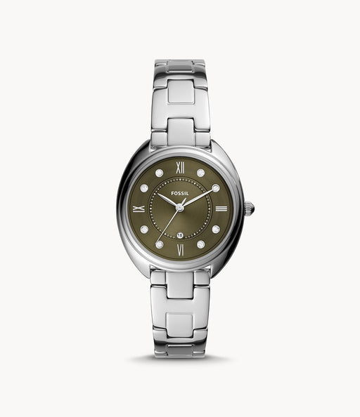 Gabby Three-Hand Date Stainless Steel Watch