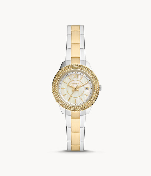 Fossil Stella Three-Hand Date Two-Tone Stainless Steel Watch ES5138 - Time After Time Watches