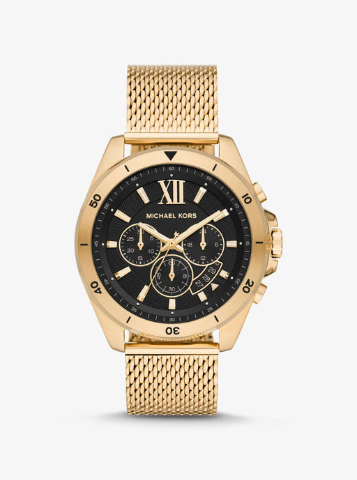 Oversized Brecken Gold-Tone Mesh Watch