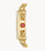 Michele Ladies' Deco 18k Gold Diamond Bezel 18MM