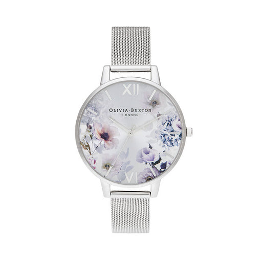 Olivia Burton Olivia Burton Sunlight Florals Silver Mesh Watch OB16EG117 - Time After Time Watches