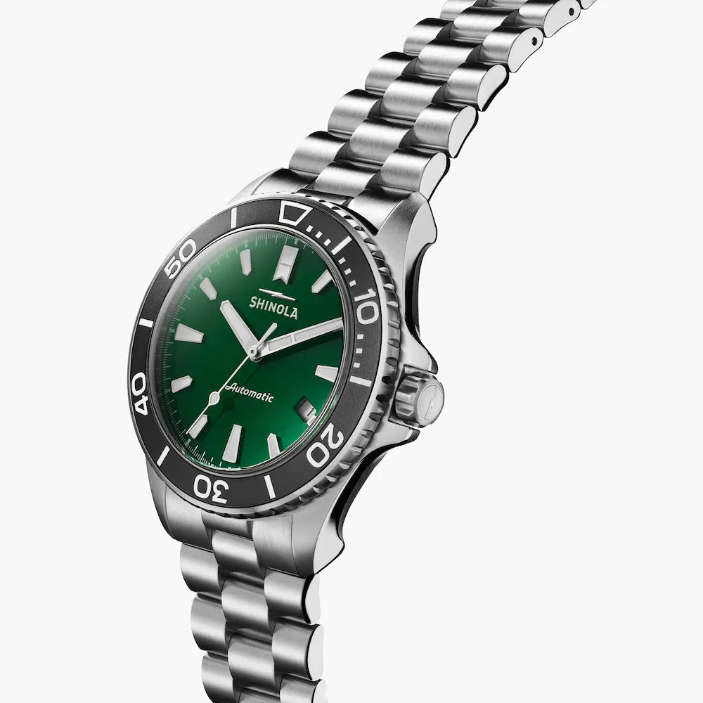 Shinola Lake Ontario Monster Automatic 43mm Green Dial SS
