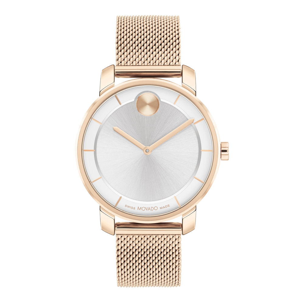Movado Movado Bold Ladies' Access Rose Gold Mesh Bracelet 3600924 - Time After Time Watches