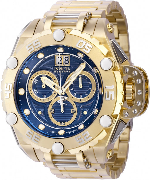 Invicta Men's Flying Fox Chrono Blue Dial Gold Bracelet - 38742