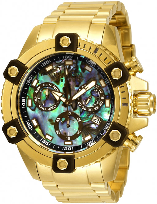 Invicta Invicta Men's Reserve Chrono Abalone Dial Gold Bracelet - 35556 - Time After Time Watches