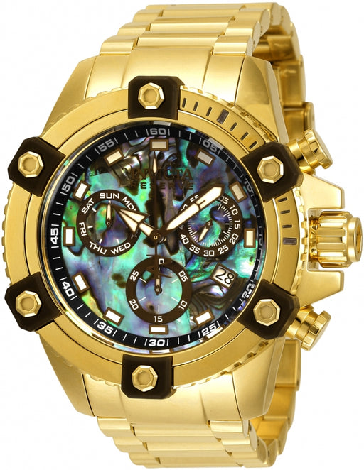 Invicta Men's Reserve Chrono Abalone Dial Gold Bracelet - 35556