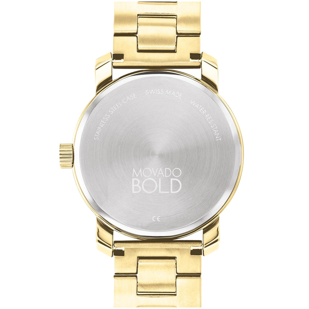 Movado Bold Access Yellow Gold Ion Plated SS 3600912 Time After Time