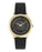 V-Dollar 37MM IP YG Watch Black Dial Calf Leather Strap