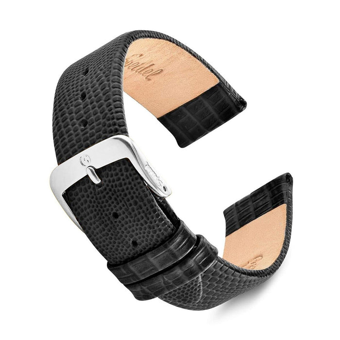 Speidel Men's Gator Lizard Grain Leather in Black and Brown - Time After Time Watches