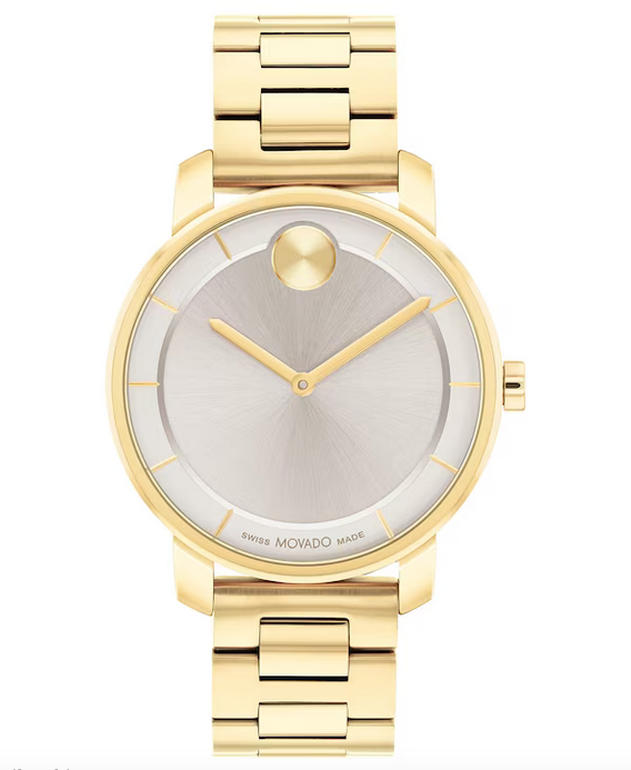 Ladies' Movado Bold® Access Gold-Tone Watch with Grey Dial (Model: 3601080)