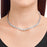 Swarovski Angelic necklace, Round cut, White, Rhodium plated