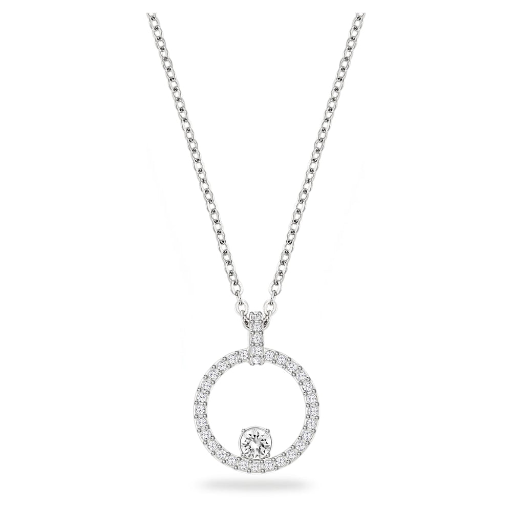 Swarovski Creativity pendant, White, Rhodium plated