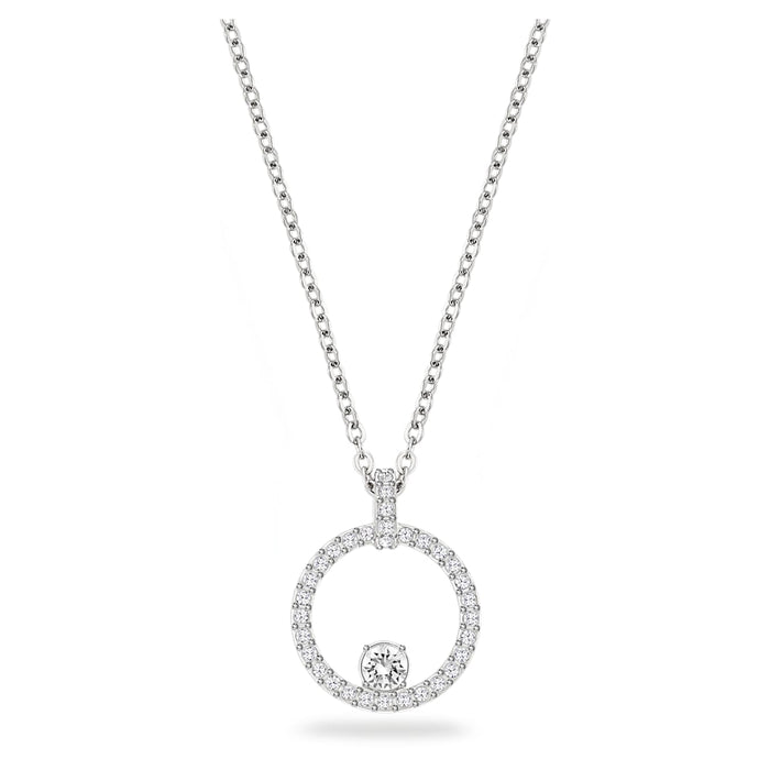 Swarovski Creativity pendant, White, Rhodium plated