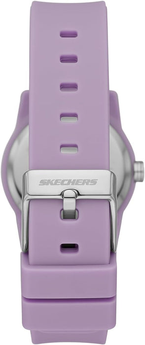 Skechers women's lavender rosencrans mini style 30mm dial, 16mm band, analog water resistant. 