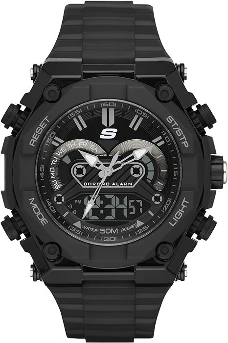 Skechers mens el segundo analog and digital sport watch 50mm face and 22mm band. 