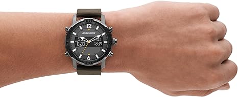Skechers Skechers Men's Redlands Gunmetal & Leather SR5159 - Time After Time Watches