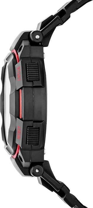 SKECHERS MENS SILICONE RED AND BLACK TONES, WATER RESISTANT SKECHERS WATCH.