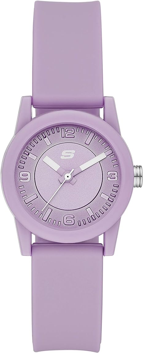 Skechers women's lavender rosencrans mini style 30mm dial, 16mm band, analog water resistant. 