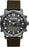 mens skechers brown leather strap gunmetal dial analog and digital sports watch.