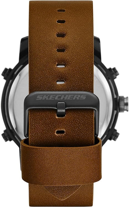 Skechers Skechers Men's Redlands Black & Brown Leather SR5153 - Time After Time Watches