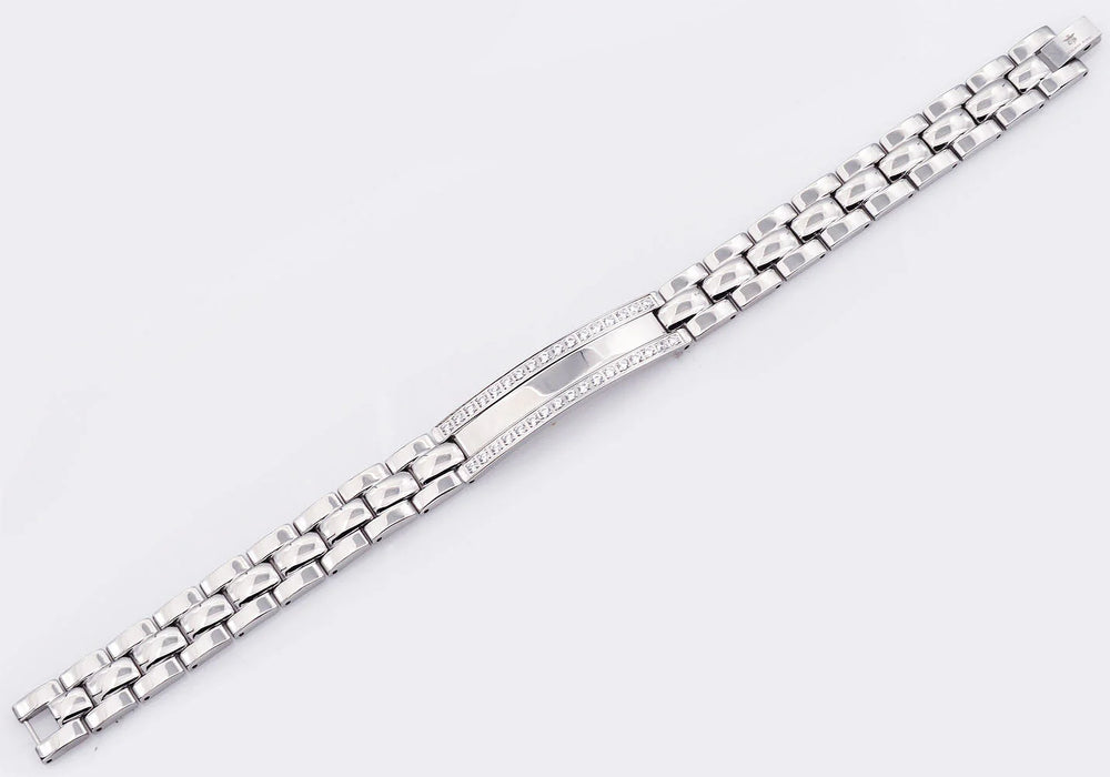 Blackjack Jewelry Blackjack Men's SS Bracelet CZ BJB171 - Time After Time Watches