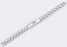 mens stainless-steel bracelet, silver color with 34 individual cubic zirconia, 8.5 inches in length, 12 mm in width. 