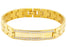 MENS 18K gold plated stainless steel  bracelet 34 cubic zirconia. 8.5 inches in legnth and 12mm in width. 