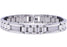 mens cubic zirconia bracelet stainless steel, 8.5 inches in length .35 inches in width