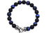 10mm Genuine Blue Tiger Eye and Onyx Bracelet