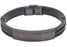 mens blackjack id plaque bracelet. silicone, black stainless steel, 8.5 inches in length, 10 mm in width. 
