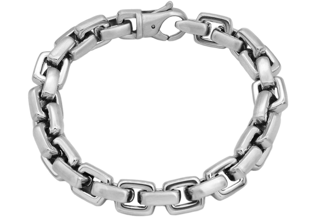 blackjack men's stainless steel bracelet. 8.5 inches in length and .4 inches in width 