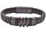 Blackjack Jewelry Blackjack Men's Bracelet Black Leather & Black SS BJB265BB - Time After Time Watches